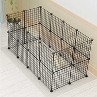 Cage pour animaux de compagnie multi-niveaux de luxe en gros de l'usine chinoise, assemblage simple DIY, clôture en fil métallique, grillage en fer, simple et élégant