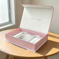 Luxuriöse Magnetische Klappbare Make-up Geschenkbox mit Individuellem Logo, Bandverschluss, Starrer Karton und EVA-Einlage für Lidschatten-Palette Kosmetikverpackung