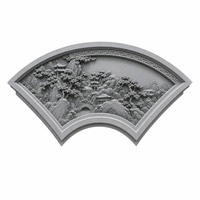 Panneau mural en relief floral GRC, décoration extérieure, panneau sculpté pour aménagement paysager de jardin, façade