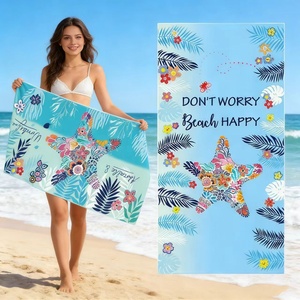 Toalla de playa más vendida, toalla de baño de microfibra, tapete rectangular de playa estampado, toalla de baño de secado rápido, chal. - Product Image 2