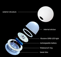 Ampoule LED globe RGB SMD 5W Coolqing avec télécommande, 16 couleurs, étanche IP65, batterie rechargeable, dimmable/Wi-Fi, garantie 3 ans