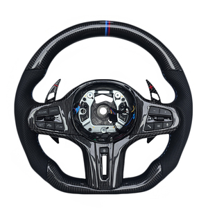 พวงมาลัยหนังรูพรุนคาร์บอนไฟเบอร์สำหรับรถยนต์ BMW G20 G30 G01 ซีรีส์ 3 ซีรีส์ 5 สินค้าขายดี - Product Image 1