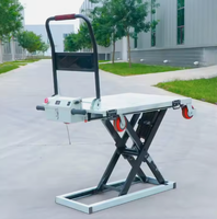 Chariot élévateur à main électrique robuste, plateforme élévatrice à ciseaux hydraulique électrique