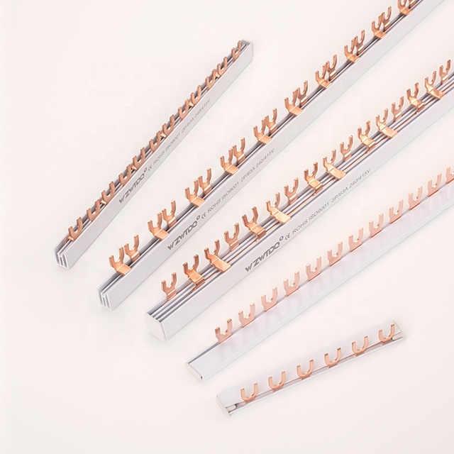 Factory Wholesale U-shaped Copper Busbar Conductive Wire Terminal Block Busbar for air Switch Circuit Breaker Busbar Connection
