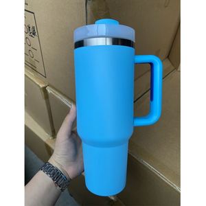 New 2.0 Adventure Stainless Steel 40 oz Vacuum Insulated <b>Travel</b> <b>Mug</b> <b>with</b> Lid <b>Handle</b> Straws in Various Colors - Product Image 4