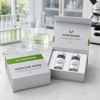 Coffret Cadeau Personnalisé pour Stylo d'Injection Portable, Kit Médical, Design Rigide Magnétique, Insert en Mousse en Forme de Livre, Gaufrage Écologique Personnalisé