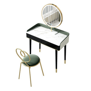 Table en <span class=keywords><strong>fer</strong></span> <span class=keywords><strong>forgé</strong></span> en <span class=keywords><strong>bois</strong></span> massif de style nordique, table de toilette en peinture piano, coiffeuse pour salon de beauté - Product Image 3