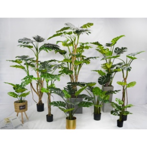 Nouvelle conception, vente chaude, <span class=keywords><strong>plante</strong></span> verte artificielle, <span class=keywords><strong>Monstera</strong></span> Deliciosa, arbre d'intérieur et d'extérieur, décoration de la maison, plantes artificielles de haute qualité - Product Image 1