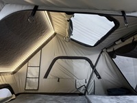 Tente de toit rigide en aluminium à charnière en X pour 4 personnes, vente en gros, équipement d'aventure tout-terrain