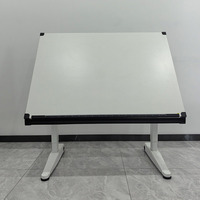 Muebles Escolares Ergonómicos, Escritorio Inteligente con Inclinación Ajustable, Mesa de Dibujo Plegable y Móvil con Resorte de Gas para Estudiantes