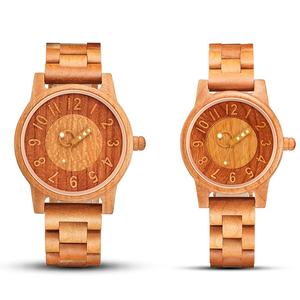 मोरी श्रृंखला लकड़ी के घड़ी सुरुचिपूर्ण प्राचीन प्राचीन कविता शंक्वाकार उत्तल उत्कीर्णन सरल सरलता डिजाइन मूंसेंग क्वार्ट्ज आंदोलन - Product Image 1