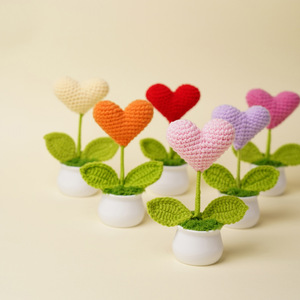 Macetas Tejidas a Mano con Forma de Corazón de 14 cm para Regalos de Graduación, Día del Maestro, Día de la Diosa - Product Image 4
