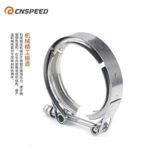 CNSPEED แคลมป์ยึดท่อไอเสีย 304 สแตนเลสสตีล แบบ V นิ้ว แคลมป์ยึดท่อไอเสีย แคลมป์ยึดหน้าแปลน - Product Image 1