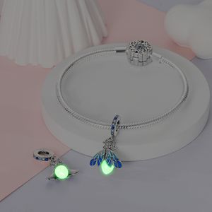 MULA 쥬얼리 세트-실버 925 빛나는 반딧불 참 반지 귀걸이 실버 종교 의식을위한 목걸이 팔찌 - Product Image 6