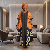 Nouvelle Robe Boubou Élégante Femme Africaine Ankara Été 2026, Col en V, Diamants Thermocollés, Tendance Quotidienne