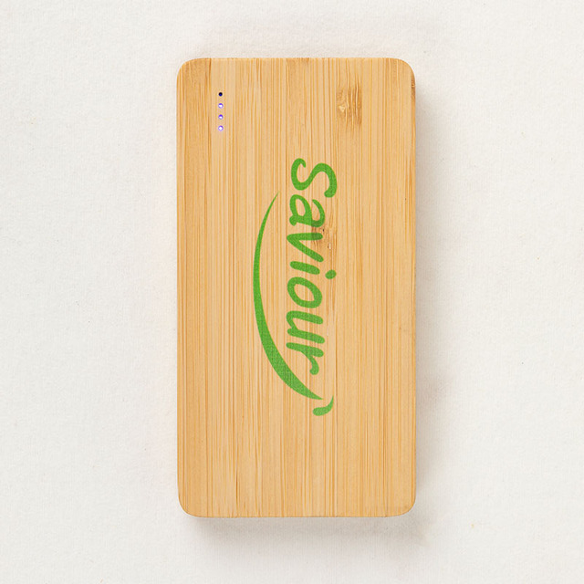 Bamboo Fast Charging Type C Power Bank Charger Eco-friendly Recycles Charging Customized Logo