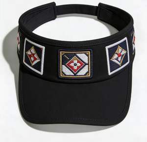 Visera Deportiva de Lujo Retro con Parches Geométricos Bordados, Ligera, Transpirable y Ajustable - Product Image 2