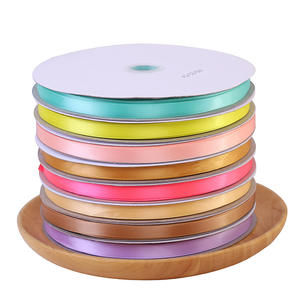 Commercio all'ingrosso della fabbrica del nastro di raso del poliestere 100% di colore solido 1/4 ''nastro per l'imballaggio - Product Image 6