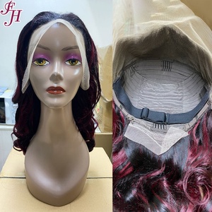 FH Wholesale Brazilian Human Hair <b>Wigs</b> Vendor 1b-99j# Straight Glueless 4x4 <b>Lace</b> Front Raw Vietnamese <b>Wigs</b> - Product Image 3