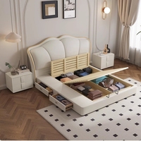 Cadre de lit king size italien rembourré de luxe lit queen size pour meubles peu encombrants