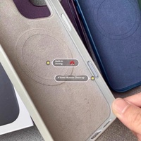 Pour iPhone 16 Pro Max 16 Plus luxe en cuir sans fil charge magnétique animé avec caméra bouton tactile coque de téléphone