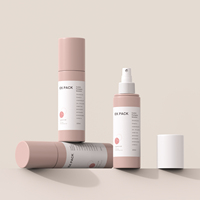Flacon pulvérisateur à fine brume en plastique PET de couleur personnalisée avec bouchon, flacon cosmétique de luxe pour soins de la peau
