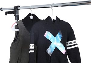 Anqi Bộ 50 móc treo quần áo trẻ em chống trượt chắc chắn với kẹp cao su giá đỡ quần áo bằng nhựa bền 12.75x8.2 inch - Product Image 6