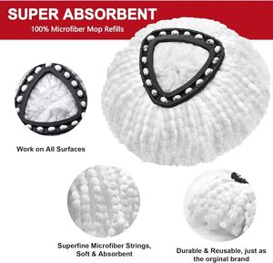 <b>Mop</b> Heads Replacement for Easy Wrin Spin System <b>Microfiber</b> Refills Easy Cleaning <b>Mop</b> Replace Head Cleaning Supplies - Product Image 4