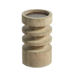 Bougeoirs de pilier de résine de <span class=keywords><strong>bois</strong></span> antique de décoration de maison de 6 pouces - Product Image 1
