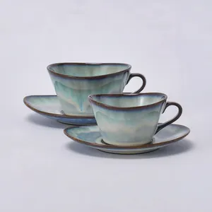 Unique Design 90 Ml Small Porcelain Crockery Coffee Tea Espresso Cup Saucer