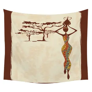 African Style Print Tribal Ethnic Wall Hanging Tapestry for Bedroom