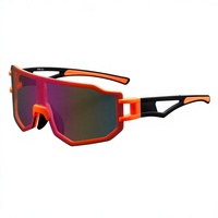 Lunettes de cyclisme pleine monture tendance et colorées avec revêtement filmé, pour VTT, anti-vent et anti-sable, pour le sport en extérieur