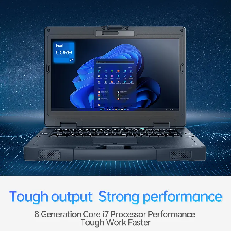 SINSMART 14 Zoll Hochwertige tragbare 64GB Notebook robuste industrielle Laptop-Unterstützung I5 I7