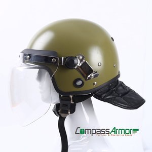 Casco táctico ligero de protección para la cabeza con visera transparente en venta, se ofrece OEM/ODM - Product Image 3