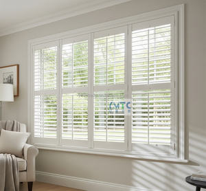 اسلوب الحد الأدنى من Jaslousie مصاريع النوافذ الشفافة الخشبية والبلاستيكية للنوافذ - Product Image 3