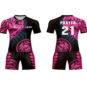 เสื้อรักบี้คุณภาพสูง พิมพ์โลโก้ตามสั่ง 100% โพลีเอสเตอร์ เสื้อรักบี้เปล่าสำหรับงานซับลิเมชั่น เสื้อรักบี้คุณภาพเยี่ยม - Product Image 1