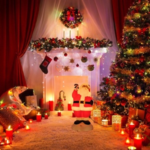 Adornos Navideños Extra Grandes de 24 Pulgadas, Adorno de Plástico de Santa Claus para Decoración del Hogar, Exhibición Navideña, Luces LED - Product Image 4