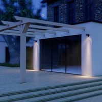 Nouvelle Arrivée Lampe Murale Solaire Réglable pour Cour, Villa, Porte, Jardin Extérieur, Lumière LED Solaire Extérieure avec Détecteur de Mouvement
