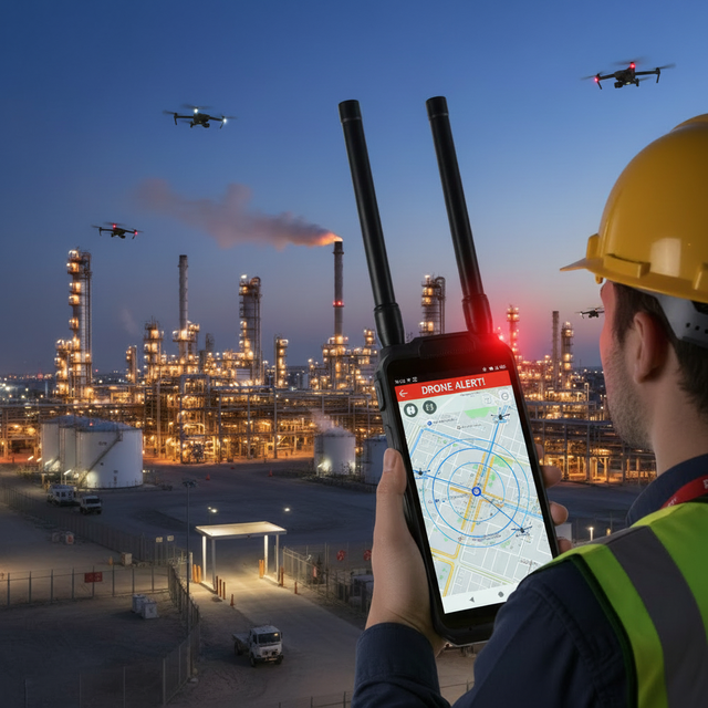 100-6000MHz RF Detector UAV Radio Detection Handheld Drone Detector FPV DIY Fixed Wind Drones Spectrum Analysis 3km Range 8h