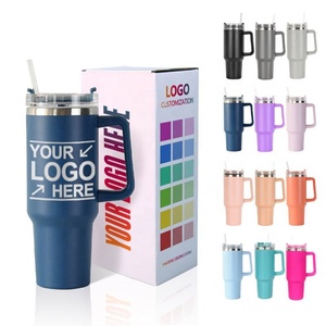 Custom Stainless Steel <b>Tumbler</b> 20Oz 30Oz 40Oz Water Bottle <b>With</b> Logo Hotsale <b>Insulated</b> Large Capacity Coffee Cup <b>With</b> Handle - Product Image 3