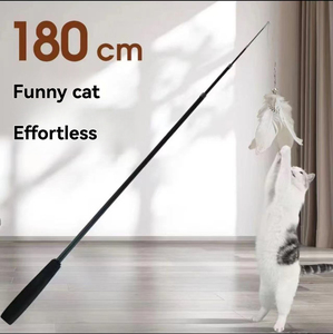Interaktiver Vierfach-Teleskop-Glasfaser-Spielstab für Katzen mit Austauschbarem Kopf zur Selbstbeschäftigung, Mindestbestellmenge 10 Stück, Einfach - Product Image 1