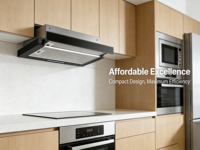Campana Extractora Eléctrica Jilu de 150 CFM para Debajo del Gabinete, con Filtro de Aluminio y Deflector de Hierro Frío, Ventilada, para Uso Comercial y Doméstico, 245W, Negra