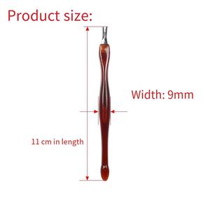 SunelPort Outils de manucure pour bébé, kit 3 pièces pour élimination des peaux mortes, ciseaux à lame courbée en acier inoxydable, repousse-cuticules portable large - Product Image 3