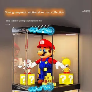 Vitrine de présentation - Aspiration magnétique pour la prévention de la poussière - Modèle de <span class=keywords><strong>rangement</strong></span> combinable libre - Vitrine pour jouets Lego - Product Image 5