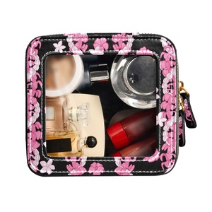 Luxury Custom Puakenikeni Pink Lei Print Cosmetic <b>Box</b> Travel Organizer Portable <b>Makeup</b> <b>Storage</b> Bags Small Cosmetic Case - Product Image 3