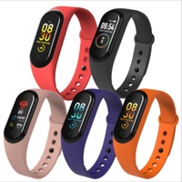 Pulsera Inteligente M4 con Monitor de Actividad Física, Presión Arterial, Frecuencia Cardíaca, Luces LED para Selfies, ABS/PC/TPU