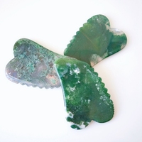 HZ Réduit la douleur, Gua Sha en agate mousse fait main, masseur corporel, planche Gua Sha naturelle