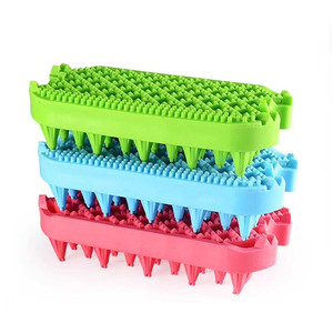 Evcil hayvan Tedarikçisi Silikon Anti-skid Kedi Bakım Duş Aracı Kauçuk Fırça Banyo evcil hayvan fırçası - Product Image 1