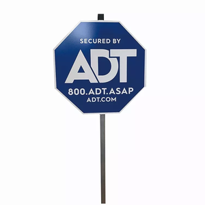 Yansıtıcı uyarı işareti kurulu ADT güvenlik işaretleri 28 inç 6 çift taraflı çıkartmalar Metal alüminyum <span class=keywords><strong>Yard</strong></span> işareti ile - Product Image 5