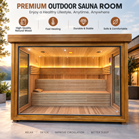 Cabine de sauna sur mesure OEM, sauna personnalisé avec structure en bois massif stable pour les loisirs en intérieur et la relaxation